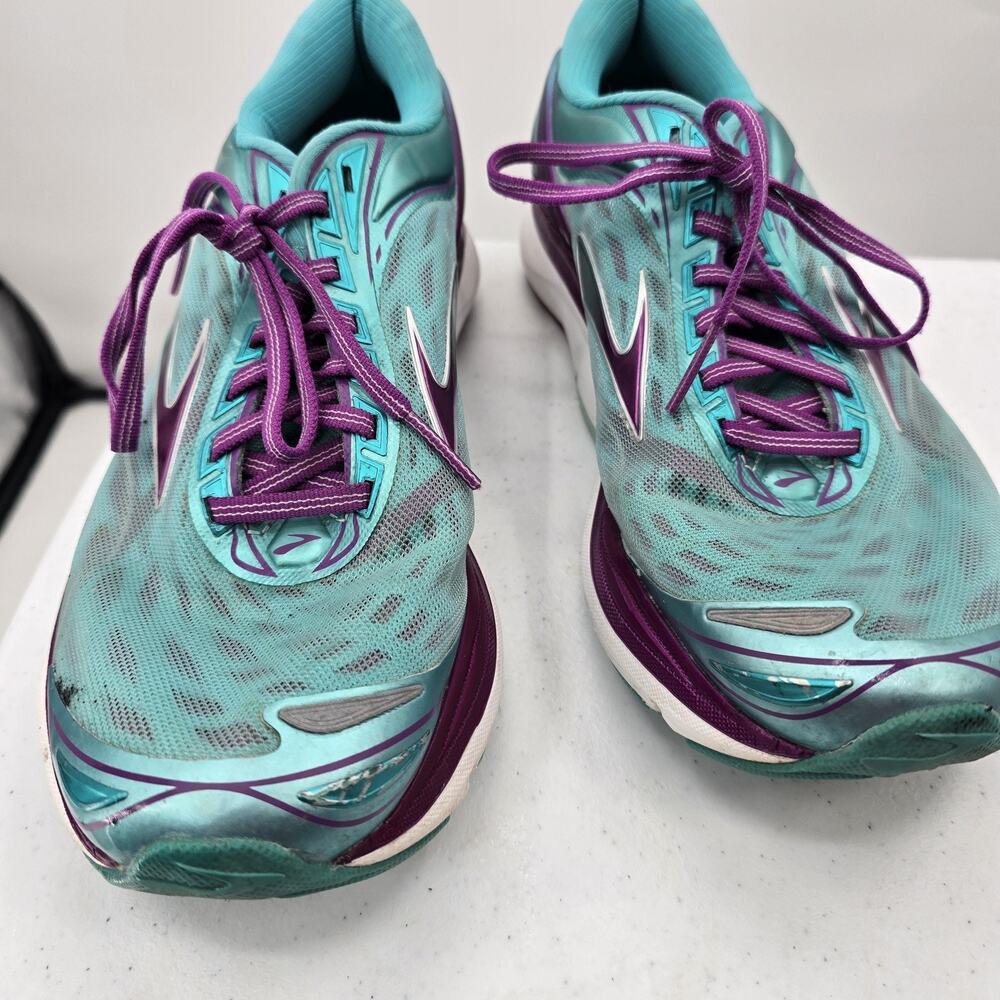Brooks Transcend 3 Women's Size 10.5 Teal Purple Running Shoes - Picture 3 of 14